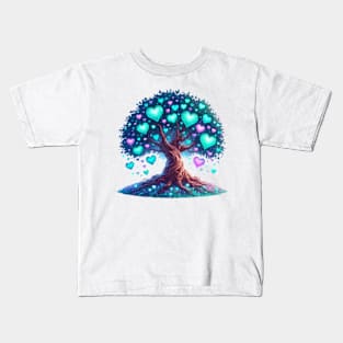 Tree Shaped Hearts Kids T-Shirt